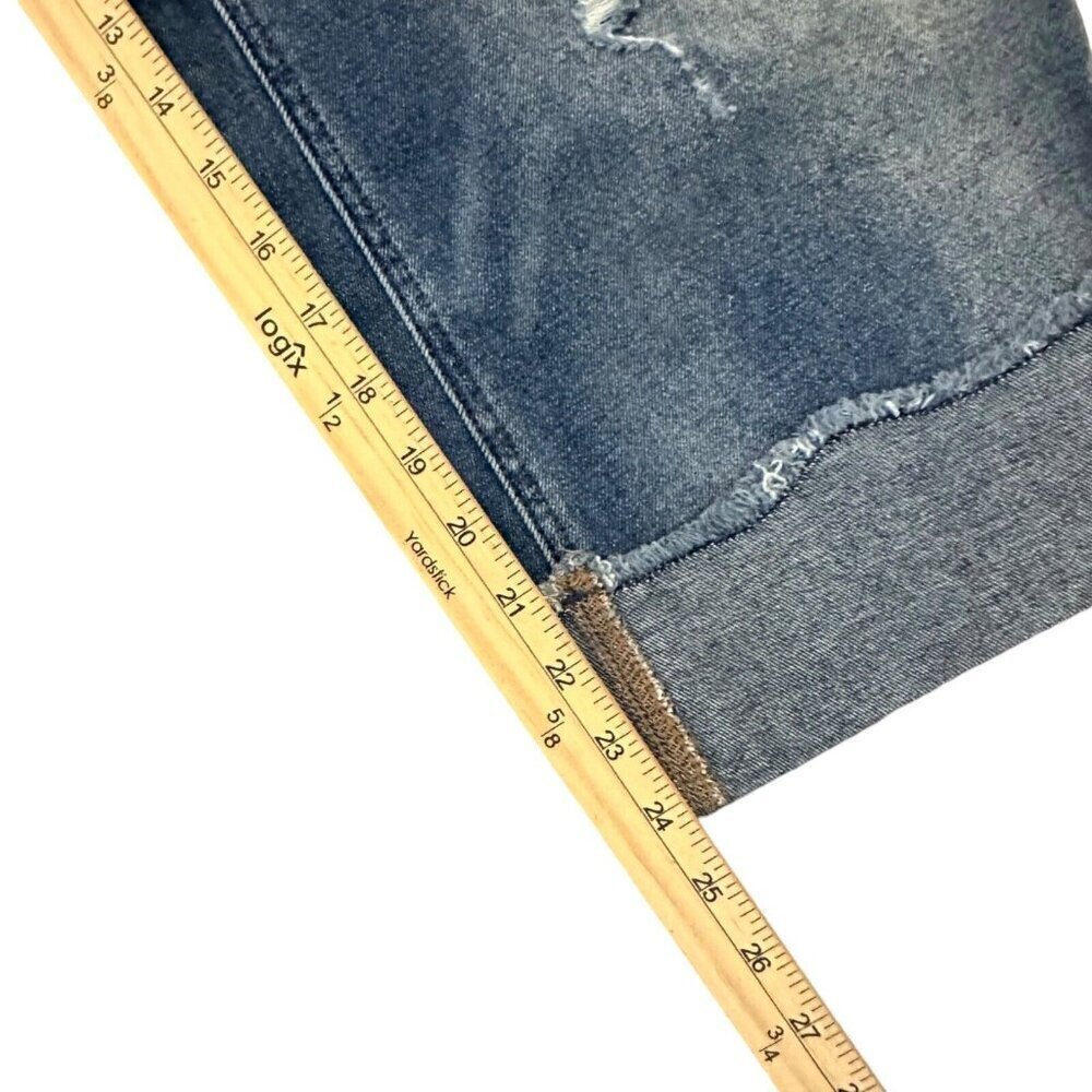 Lane Bryant Womens Jeans 22 High Rise Girlfriend Crop Distressed Flex Waistband - Picture 9 of 9